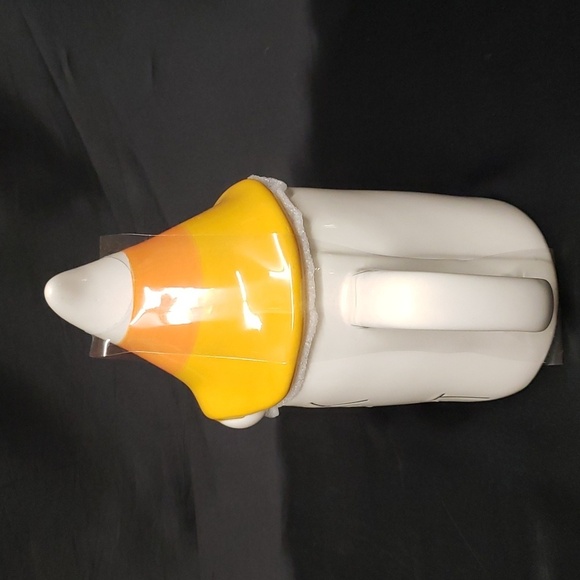 Rae Dunn "TRICK OR TREAT" Candy Corn Gnome Lidded Mug - Picture 2 of 5